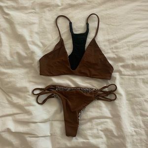 Acacia Swimwear Coconut Brown Bikini Set
